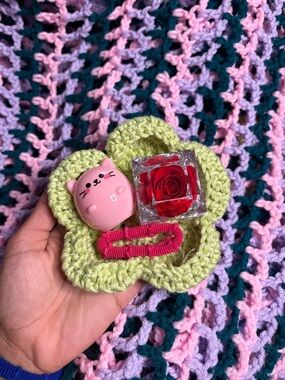 Mint Green Flower Trinket Tray